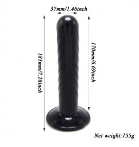 Orissi - Female Leather Strap On Vibrator (L:17cm - D:3.7cm)
